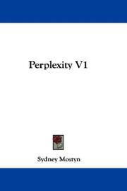 Cover of: Perplexity V1 | Sydney Mostyn
