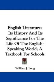 Cover of: English Literature by William J. Long