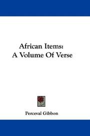 Cover of: African Items by Perceval Gibbon, Perceval Gibbon