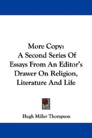 Cover of: More Copy by Hugh Miller Thompson