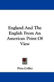England and the English from an American point of view