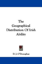 The geographical distribution of Irish ability by D. J. O'Donoghue