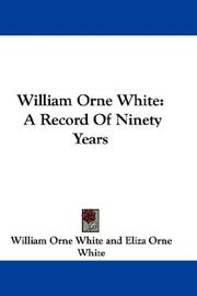 Cover of: William Orne White | William Orne White