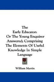 Cover of: The Early Educator by William Martin