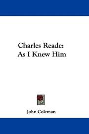 Cover of: Charles Reade: As I Knew Him