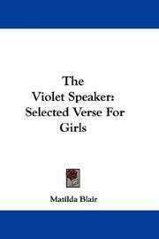 Cover of: The Violet Speaker | Matilda Blair