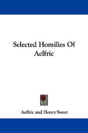 Cover of: Selected Homilies Of Aelfric | Aelfric