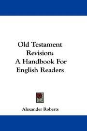 Cover of: Old Testament Revision: A Handbook For English Readers