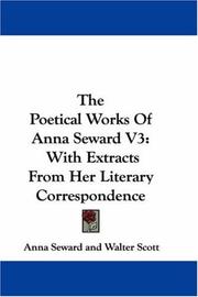 Cover of: The Poetical Works Of Anna Seward V3 by Anna Seward