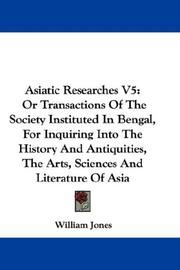 Cover of: Asiatic Researches V5 by William Jones