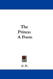 Cover of: The Prince | G. D.