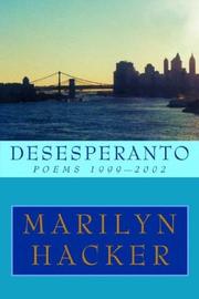 Cover of: Desesperanto by Marilyn Hacker, Marilyn Hacker