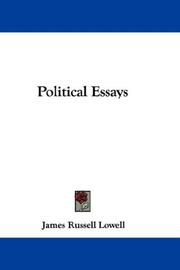 Cover of: Political Essays by James Russell Lowell