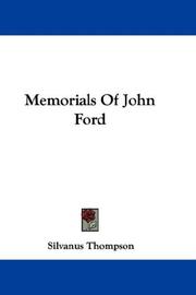 Cover of: Memorials Of John Ford by Silvanus Phillips Thompson