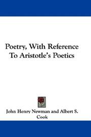 Cover of: Poetry, With Reference To Aristotle's Poetics by John Henry Newman