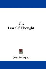 Cover of: The Law Of Thought