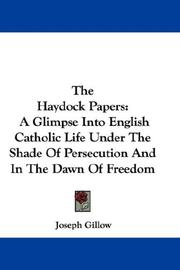 The Haydock Papers by Joseph Gillow