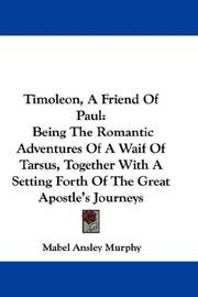 Cover of: Timoleon, A Friend Of Paul by Mabel Ansley Murphy, Mabel Ansley Murphy