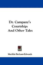 Cover of: Dr. Campany's Courtship by Matilda Betham-Edwards