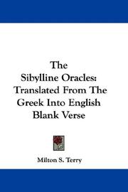 Cover of: The Sibylline Oracles: Translated From The Greek Into English Blank Verse
