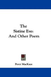 Cover of: The Sistine Eve: And Other Poem