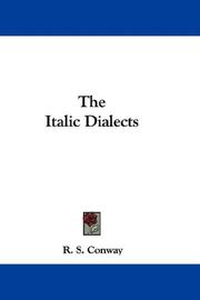 Cover of: The Italic Dialects by R. S. Conway