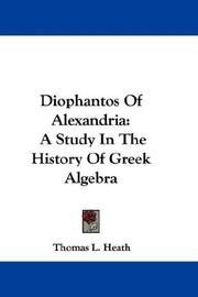 Cover of: Diophantos Of Alexandria by Thomas Little Heath