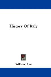 Cover of: History Of Italy by William Hunt