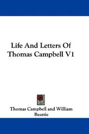 Cover of: Life And Letters Of Thomas Campbell V1