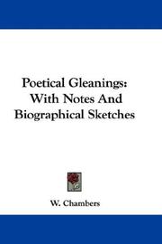 Cover of: Poetical Gleanings: With Notes And Biographical Sketches