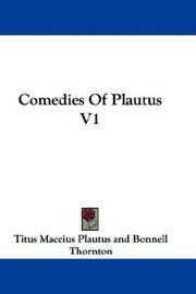 Cover of: Comedies Of Plautus V1