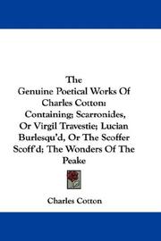 Cover of: The Genuine Poetical Works Of Charles Cotton by Charles Cotton