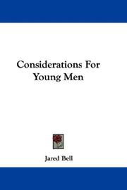 Cover of: Considerations For Young Men by Jared Bell