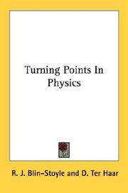 Front cover of Turning Points In Physics by R. J. Blin-Stoyle
