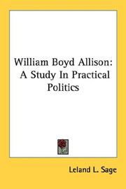 William Boyd Allison by Leland L. Sage