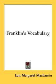 Cover of: Franklin's vocabulary