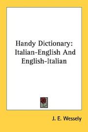 Cover of: Handy Dictionary by Ignaz Emanuel Wessely