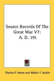 Cover of: Source Records Of The Great War V7: A. D. 191
