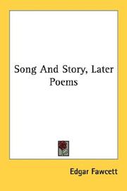 Cover of: Song And Story, Later Poems