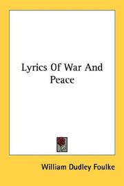 Cover of: Lyrics Of War And Peace