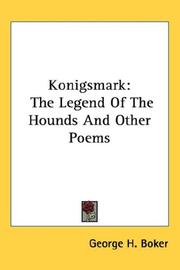 Cover of: Konigsmark by George H. Boker