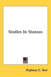 Cover of Studies In Stanzas