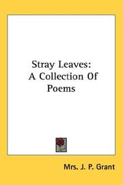 Cover of: Stray Leaves | Mrs. J. P. Grant