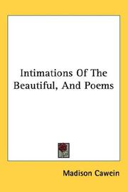 Cover of: Intimations Of The Beautiful, And Poems