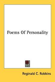 Poems of personality by Reginald C. Robbins