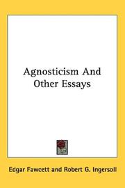 Cover of: Agnosticism And Other Essays