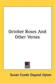 Cover of: October Roses And Other Verses | Susan Conde Osgood Upton