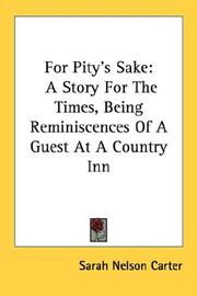 For Pity's Sake by Sarah Nelson Carter