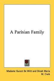 Cover of: A Parisian Family by Madame de Witt née Guizot