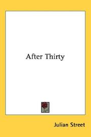 Cover of: After Thirty by Julian Street